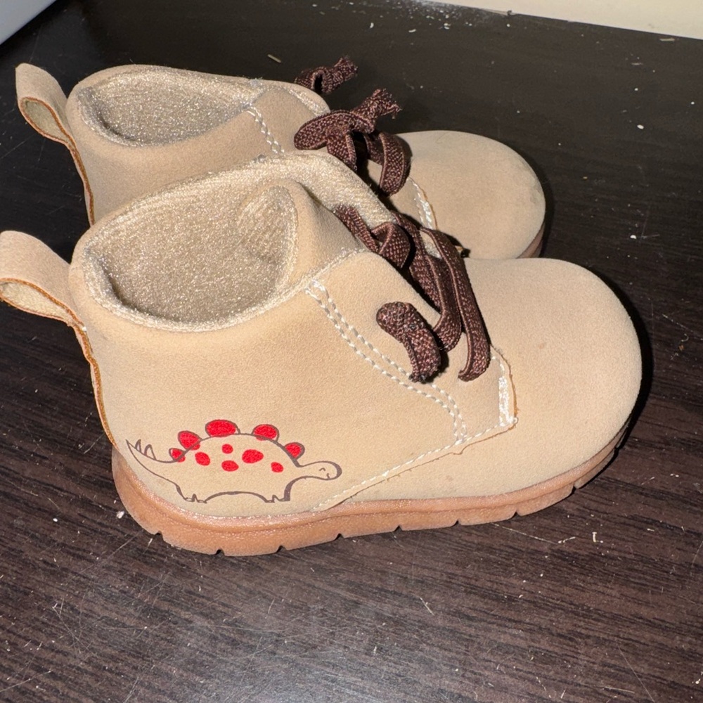 Carter's Beige Dinosaur Boots for Kids